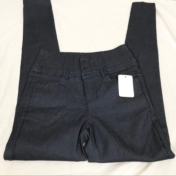 Pants - High Waist Denim Skinny Leg Pants